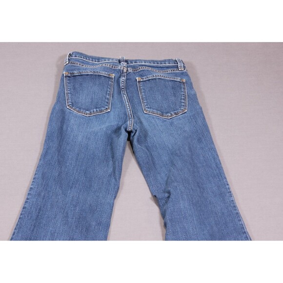 Gap 1969 Womens Authentic Flare High Rise Blue Denim Jeans Raw Hem 27R 27X33 - Picture 3 of 12